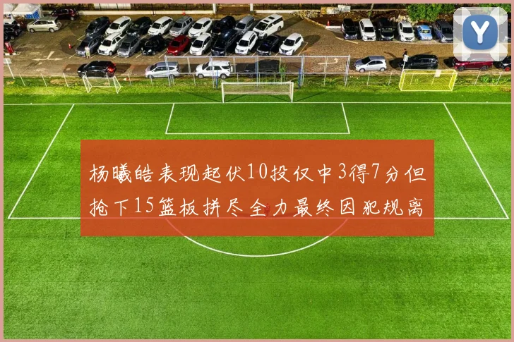杨曦皓表现起伏10投仅中3得7分但抢下15篮板拼尽全力最终因犯规离场